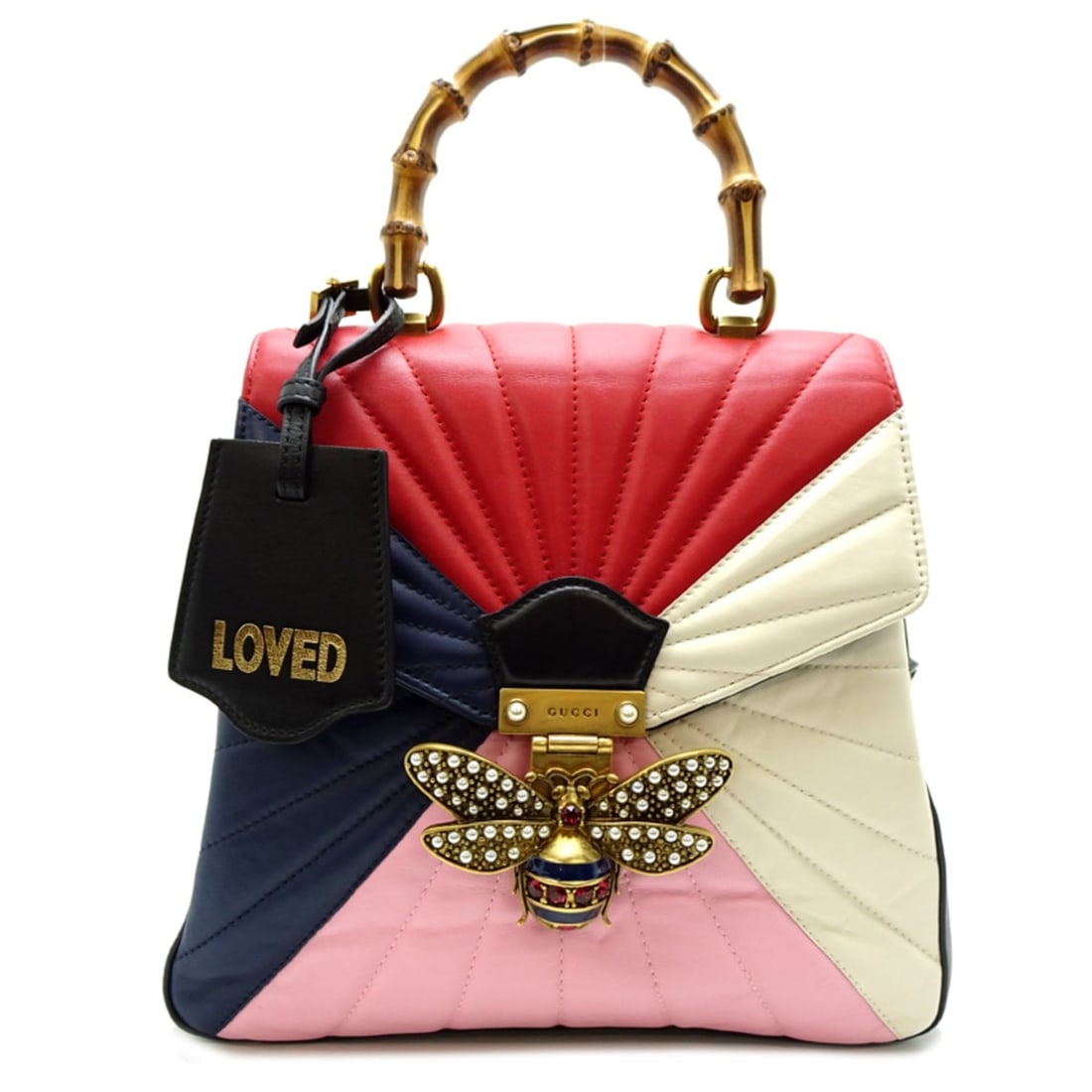 Gucci Queen Margaret Bamboo Women's Backpack/Daypack 476664 Leather Multicolor: --- Catalog ---Category: SizeSize (HxWxD): 22cm x 25cm x 11cm / 8.66'' x 9.84'' x 4.33''Category: DesignType: BackpackColor: Multi-colorGender: WomenMaterial: Leather Category: GeneralMPN: 476664Brand