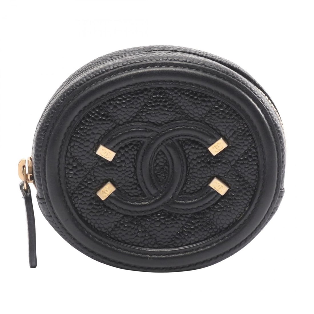 Chanel CC Filigree Wallet with Coin Purse, Grained Calfskin Leather, Women's, Black: --- Catalog ---Category: SizeSize (HxWxD): 9cm x 10cm x 3.5cm / 3.54'' x 3.93'' x 1.37''Category: DesignType: Coin purse/coin caseColor: BlackGender: WomenMaterial: Leather Category: GeneralBrand: Cha