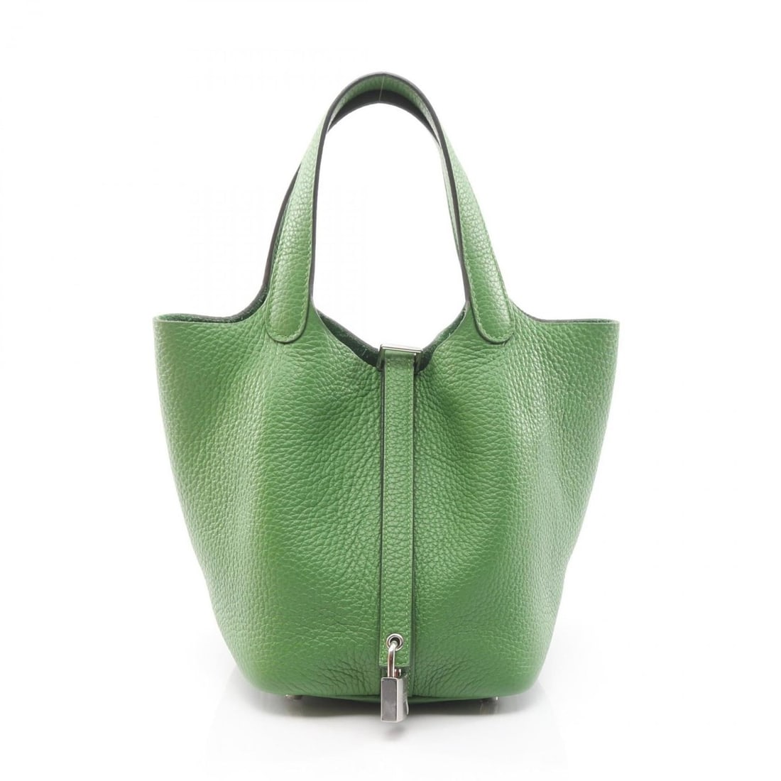 Hermes Hermès Picotin Lock PM handbag in Taurillon Clemence leather, green for women.: --- Catalog ---Category: SizeSize (HxWxD): 18.5cm x 19cm x 13.5cm / 7.28'' x 7.48'' x 5.31''Category: DesignType: HandbagColor: GreenGender: WomenMaterial: Taurillon clemence leather , Leather Hardwar