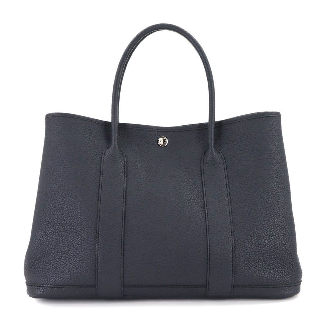 Hermes Hermès Garden Party PM Tote Bag in Negonda Blue Indigo with B Stamp and Silver Hardware: --- Catalog ---Category: SizeSize (HxWxD): 25cm x 36cm x 18cm / 9.84'' x 14.17'' x 7.08''Category: DesignType: Tote bagColor: Blue indigoGender: WomenMaterial: Negonda leather Category: GeneralBrand: