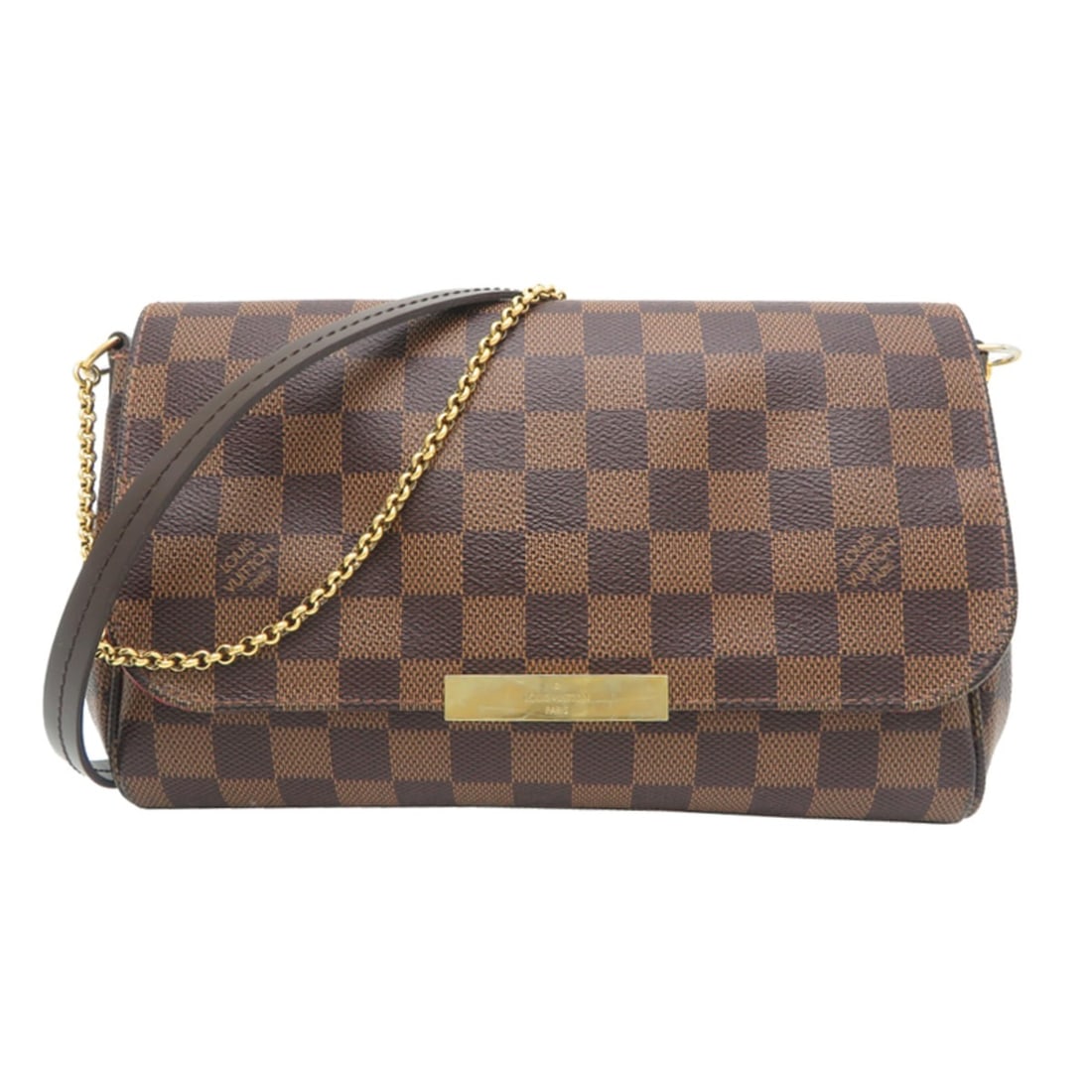 Louis Vuitton Favorite MM Women's Handbag N41129 (Discontinued) Damier Brown: --- Catalog ---Category: SizeSize (HxWxD): 16.5cm x 24cm x 5cm / 6.49'' x 9.44'' x 1.96''Category: DesignType: HandbagColor: BrownGender: WomenMaterial: Damier Canvas Category: GeneralMPN: N41129Brand