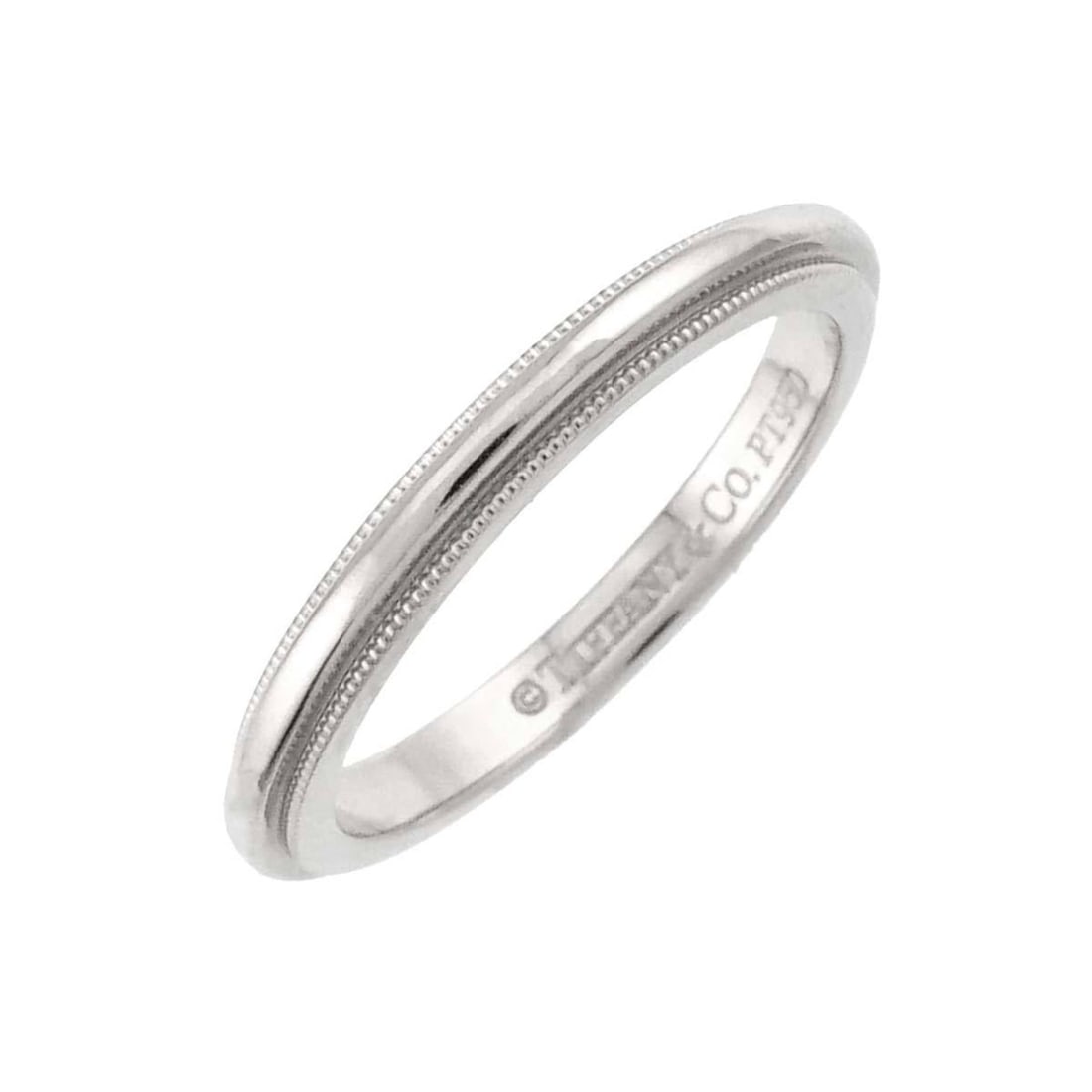 Tiffany & Co. Milgrain Ring, Size 5.5, 2mm Wide, Platinum, Together: --- Catalog ---Category: SizeJP Size: 5.5US Size: 3.5Category: DesignType: Band ringGender: WomenMaterial: Platinum 950Category: GeneralBrand: Tiffany--- Item List ---Section: ConditionRanking: Rank S