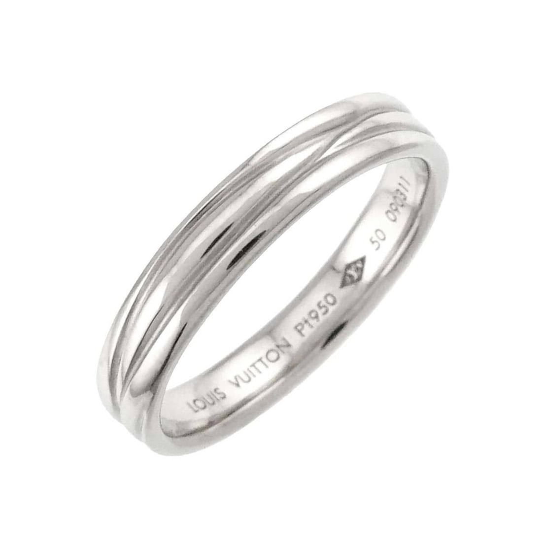 Louis Vuitton Alliance Epi Ring #50 Pt Platinum: --- Catalog ---Category: SizeUS Size: 5.5Brand Size: 50Category: DesignType: Band ringGender: WomenMaterial: Platinum 950Category: GeneralBrand: Louis Vuitton--- Item List ---Section: ConditionRanking