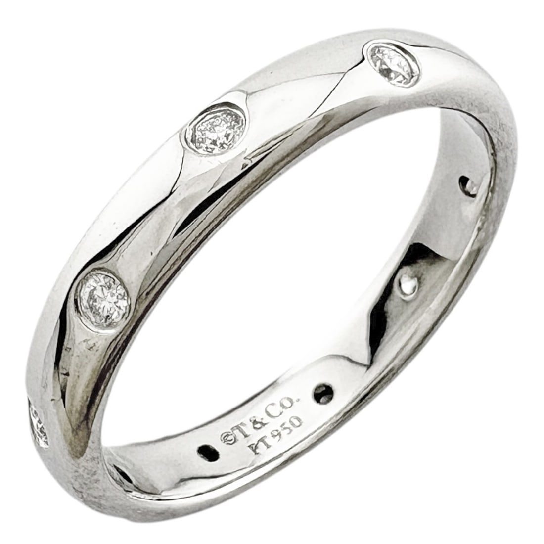 Pre-owned Tiffany & Co. Dots Ring in Platinum with Diamonds, Women's, TIFFANY: --- Catalog ---Category: SizeJP Size: 6.5US Size: 3.5Category: DesignType: Band ringGender: WomenMaterial: Platinum 950Category: GeneralBrand: TiffanyCountry of Origin: USA--- Item List ---Section: Co