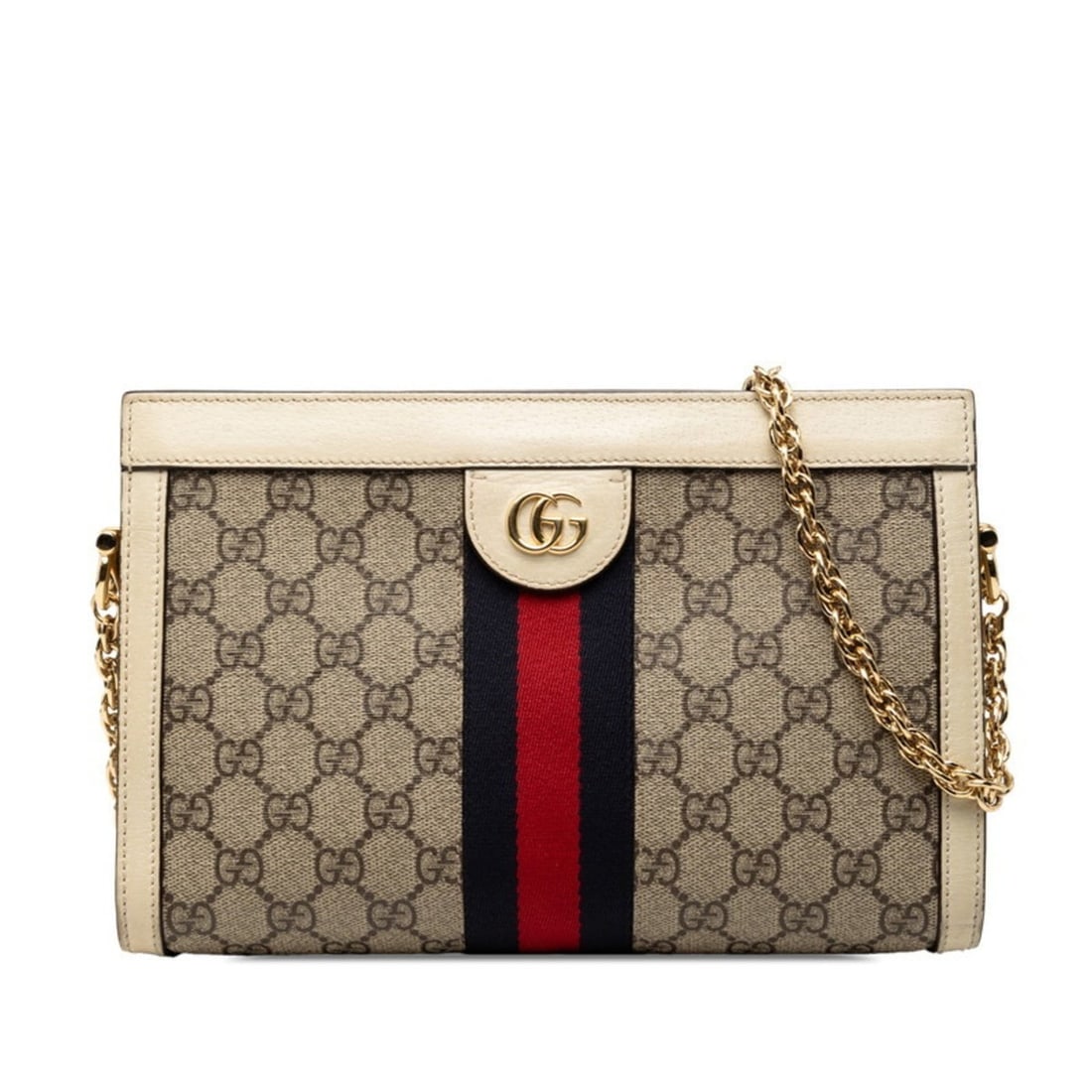 Gucci GG Supreme Sherry Line Chain Crossbody Shoulder Bag 503877 Beige Ivory Leather Women's GUCCI: --- Catalog ---Category: SizeSize (HxWxD): 17cm x 26cm x 7cm / 6.69'' x 10.23'' x 2.75''Category: DesignType: Shoulder bagColor: Beige, IvoryGender: WomenMaterial: PVC , Leather Category: GeneralMPN: