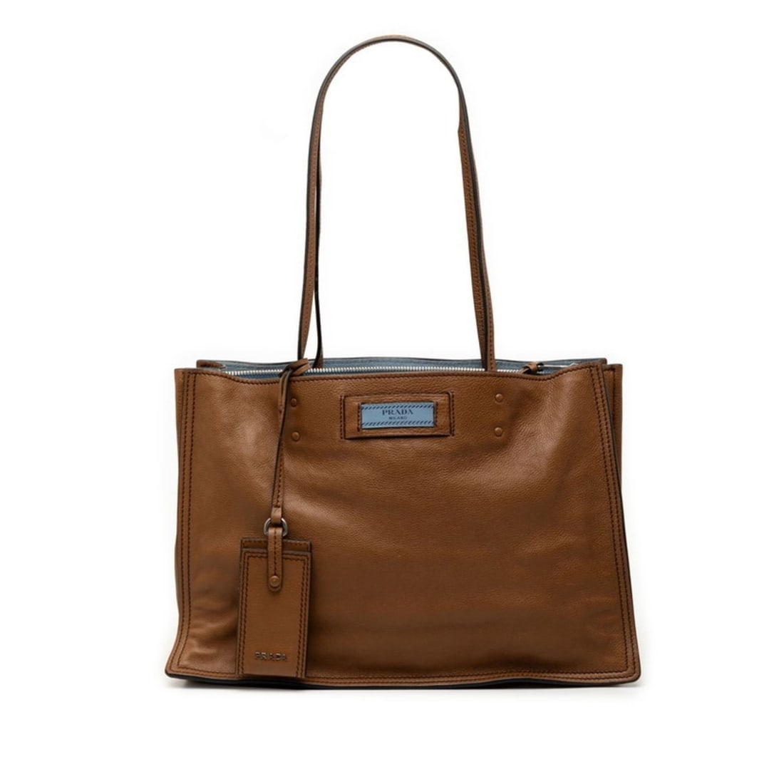 Prada Etiquet Tote Bag Handbag 1BG122 Brown Leather Women's PRADA: --- Catalog ---Category: SizeSize (HxWxD): 22cm x 32.5cm x 15.5cm / 8.66'' x 12.79'' x 6.1''Category: DesignType: Handbag, Tote bagColor: BrownGender: WomenMaterial: Leather Category: GeneralMPN: 3708