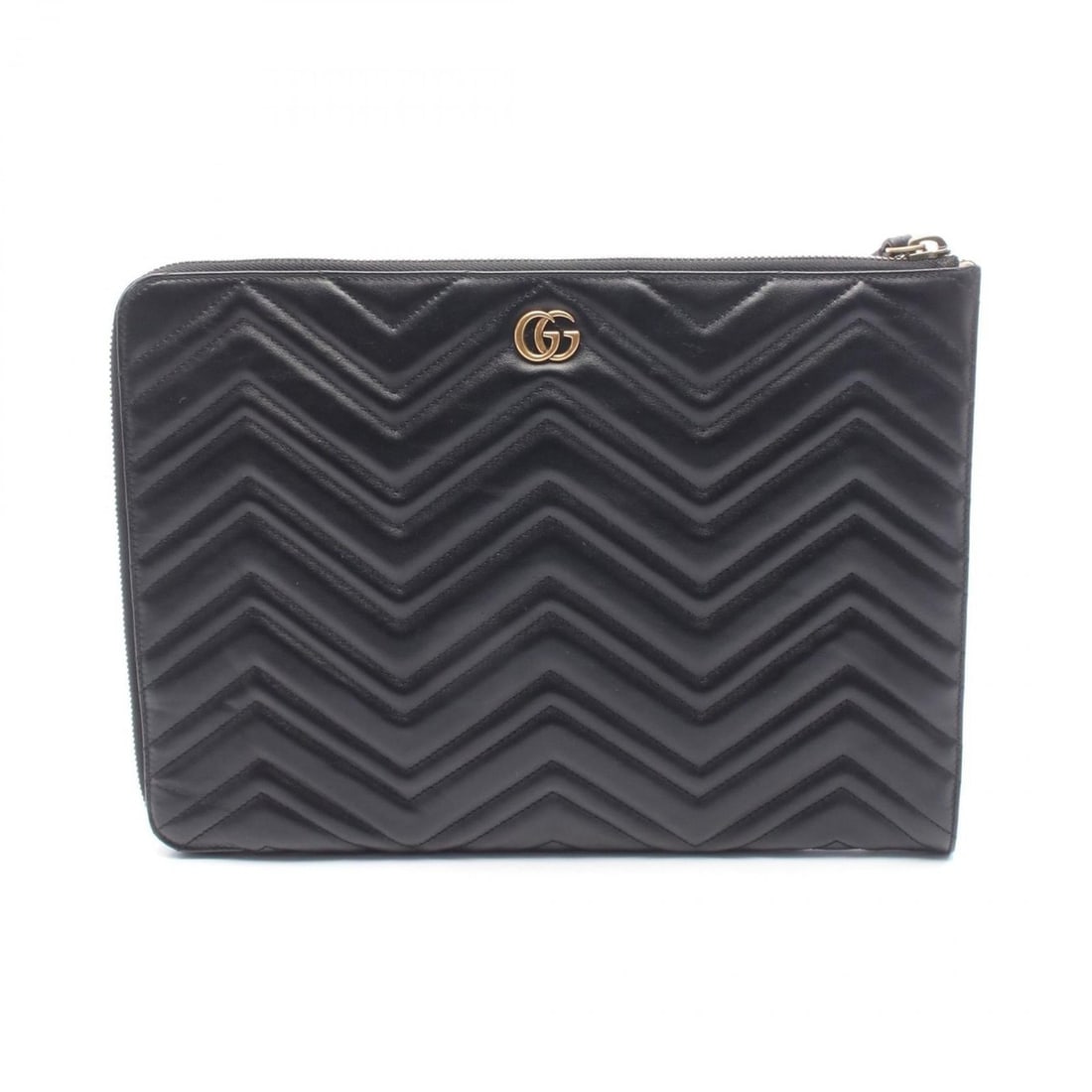 Gucci GG Marmont Double G V-stitch Leather Second Bag/Clutch Bag for Men, Black, 523397: --- Catalog ---Category: SizeSize (HxWxD): 25cm x 33cm x 2cm / 9.84'' x 12.99'' x 0.78''Category: DesignType: Clutch bagColor: BlackGender: MenMaterial: Leather Category: GeneralMPN: 523397Brand: Gucc
