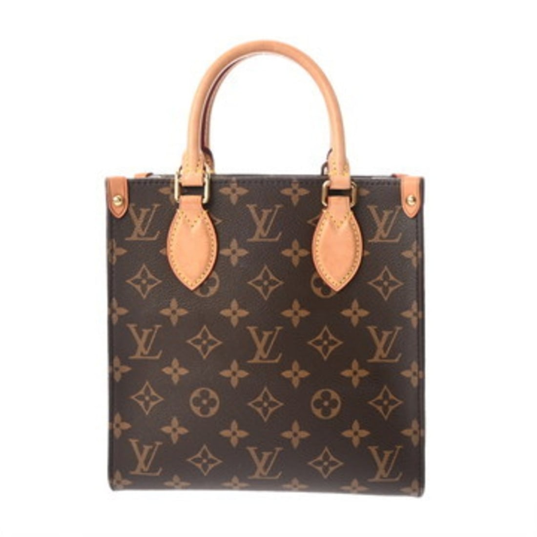 LOUIS VUITTON Monogram Sac Plat BB 2-Way Tote Bag, Old Model, Brown, M45847, Men's/Women's, AB Rank,: --- Catalog ---Category: SizeSize (HxWxD): 21cm x 21.5cm x 9cm / 8.26'' x 8.46'' x 3.54''Category: DesignType: Tote bagColor: BrownGender: Men,WomenMaterial: Monogram , Canvas Category: GeneralBrand: