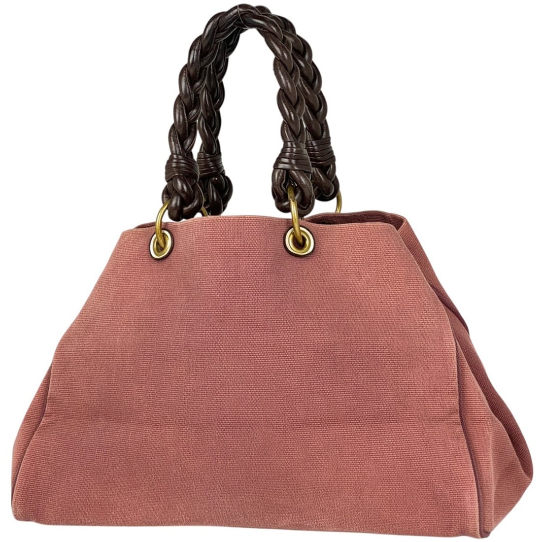 Bottega Veneta Tote Bag, Braided Shoulder Canvas, Pink, Women's (1 of 8)