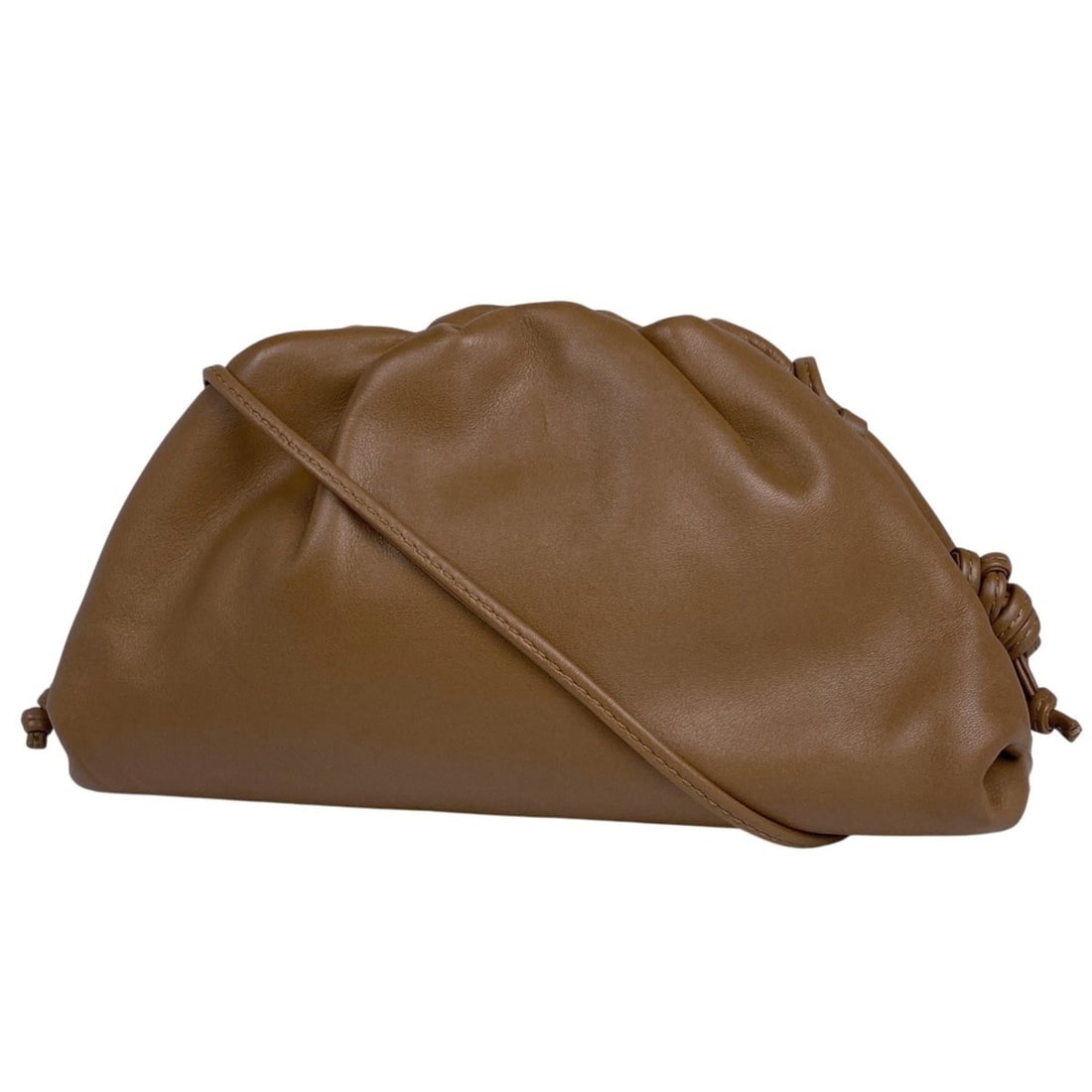 Bottega Veneta Mini The Pouch Shoulder Bag, Brown Leather, Clasp Closure, Women's (1 of 10)