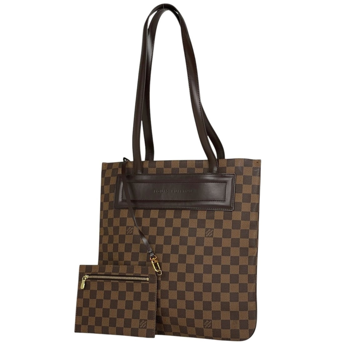 Louis Vuitton Clifton Shoulder Bag/Tote Bag in Damier Brown N51149 for Women: --- Catalog ---Category: SizeSize (HxWxD): 34cm x 33cm x 2cm / 13.38'' x 12.99'' x 0.78''Category: DesignType: Shoulder bag, Tote bagColor: BrownGender: WomenMaterial: Damier Canvas Category: GeneralB