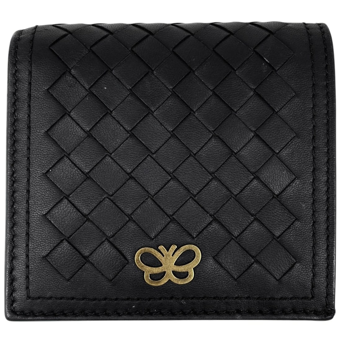 Bottega Veneta Intrecciato Bifold Wallet, Nappa Leather, Black, Women's: --- Catalog ---Category: SizeSize (HxWxD): 10cm x 9.5cm x 3cm / 3.93'' x 3.74'' x 1.18''Category: DesignType: Wallet (bi-fold)Color: BlackGender: WomenMaterial: Leather Category: GeneralBrand: Bottega