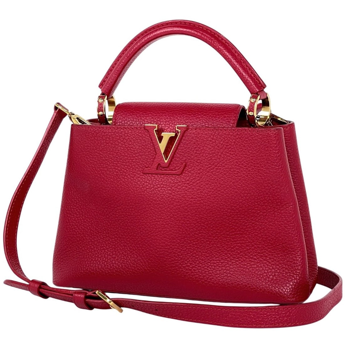 Louis Vuitton Capucines BB 2-Way Shoulder Bag/Handbag in Taurillon Ruby (Red) M94754 Women's (1 of 15)