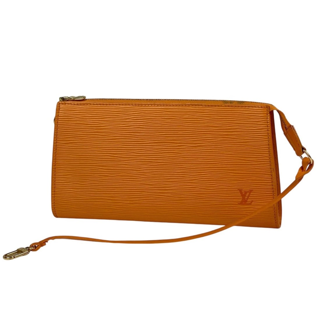 Louis Vuitton Accessory Pochette, Cosmetic Pouch, Makeup Small Item Case, Handbag, Epi Leather,: --- Catalog ---Category: SizeSize (HxWxD): 13cm x 24cm x 2.5cm / 5.11'' x 9.44'' x 0.98''Category: DesignType: Handbag, Pochette, PouchColor: MandarinGender: WomenMaterial: Epi leather Category: Gener