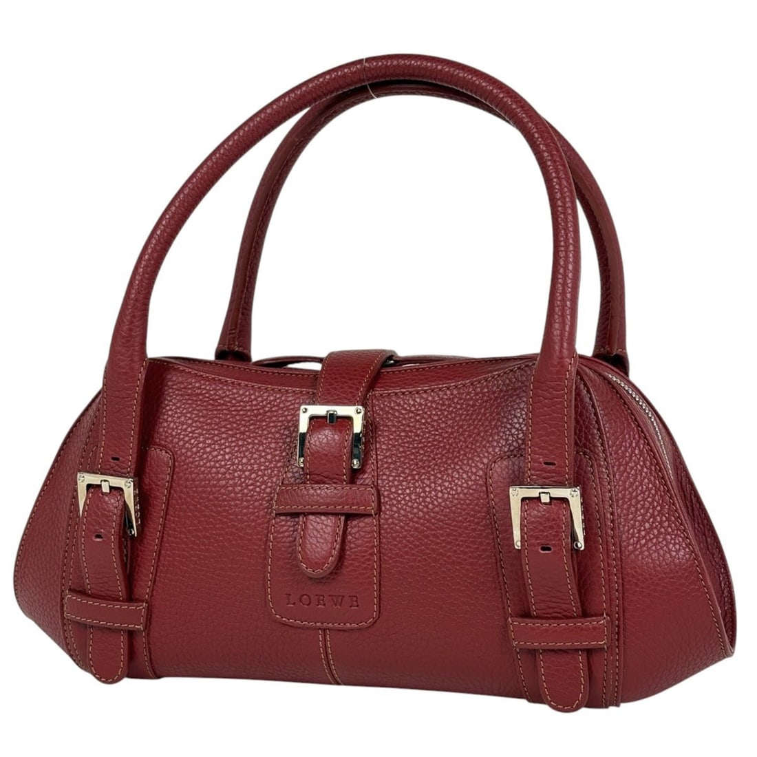 LOEWE Senda handbag, logo shoulder bag, leather, red, women's: --- Catalog ---Category: SizeSize (HxWxD): 15cm x 35cm x 11cm / 5.9'' x 13.77'' x 4.33''Category: DesignType: Handbag, Shoulder bagColor: Red colorGender: WomenMaterial: Leather Category: GeneralLine: