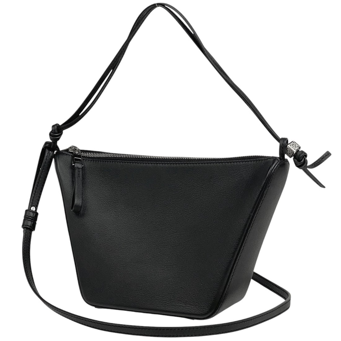 LOEWE Hammock Hobo Bag, Mini, 2-Way Shoulder/Handbag, Leather, Black, Women's: --- Catalog ---Category: SizeSize (HxWxD): 17cm x 27cm x 9cm / 6.69'' x 10.62'' x 3.54''Category: DesignType: Handbag, Shoulder bagColor: BlackGender: WomenMaterial: Leather Category: GeneralLine: Ham