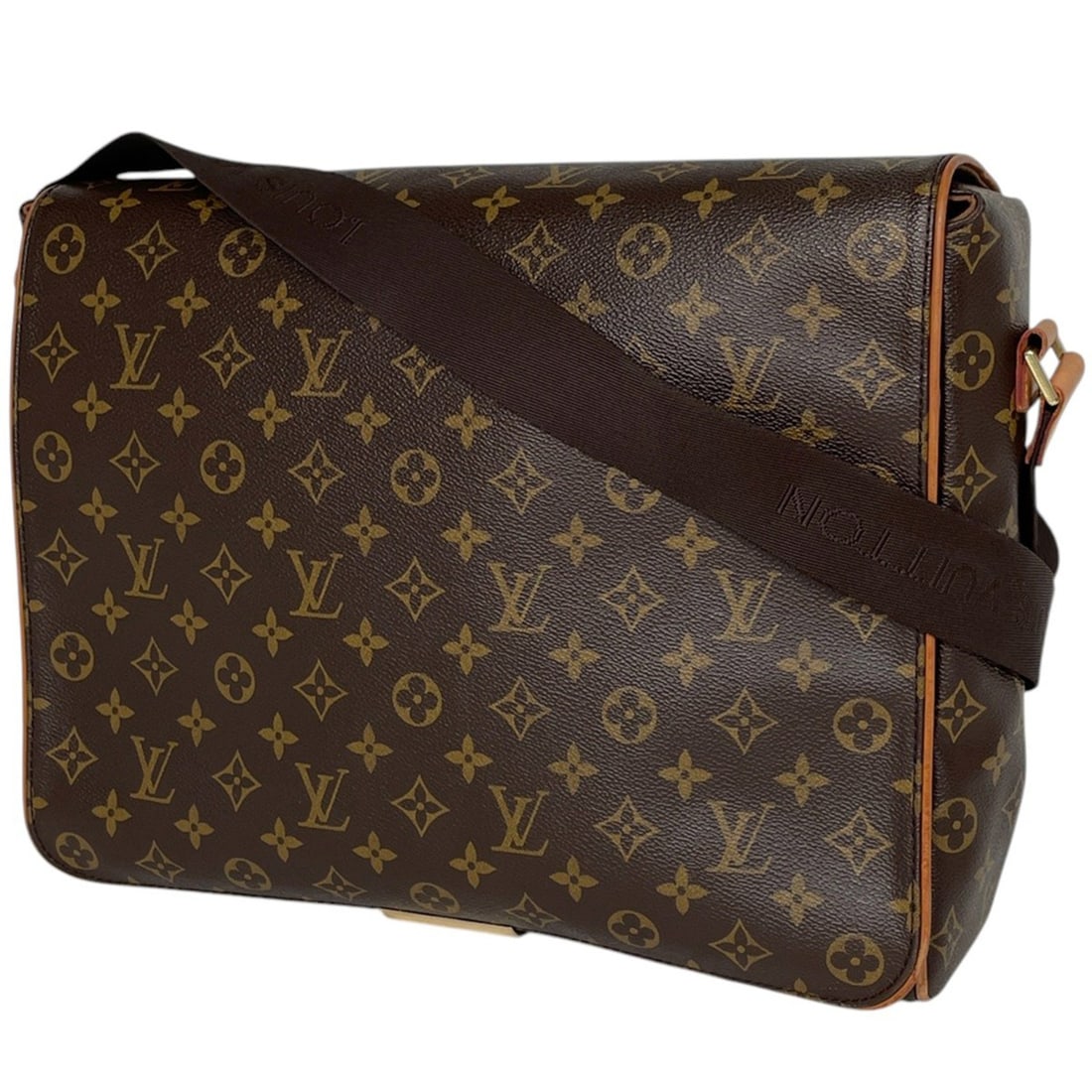 Louis Vuitton Abess Messenger Bag, Crossbody Shoulder Monogram Brown, M45257, Women's: --- Catalog ---Category: SizeSize (HxWxD): 27cm x 36cm x 10cm / 10.62'' x 14.17'' x 3.93''Category: DesignType: Messenger bag, Shoulder bagColor: BrownGender: WomenMaterial: Monogram Category: General