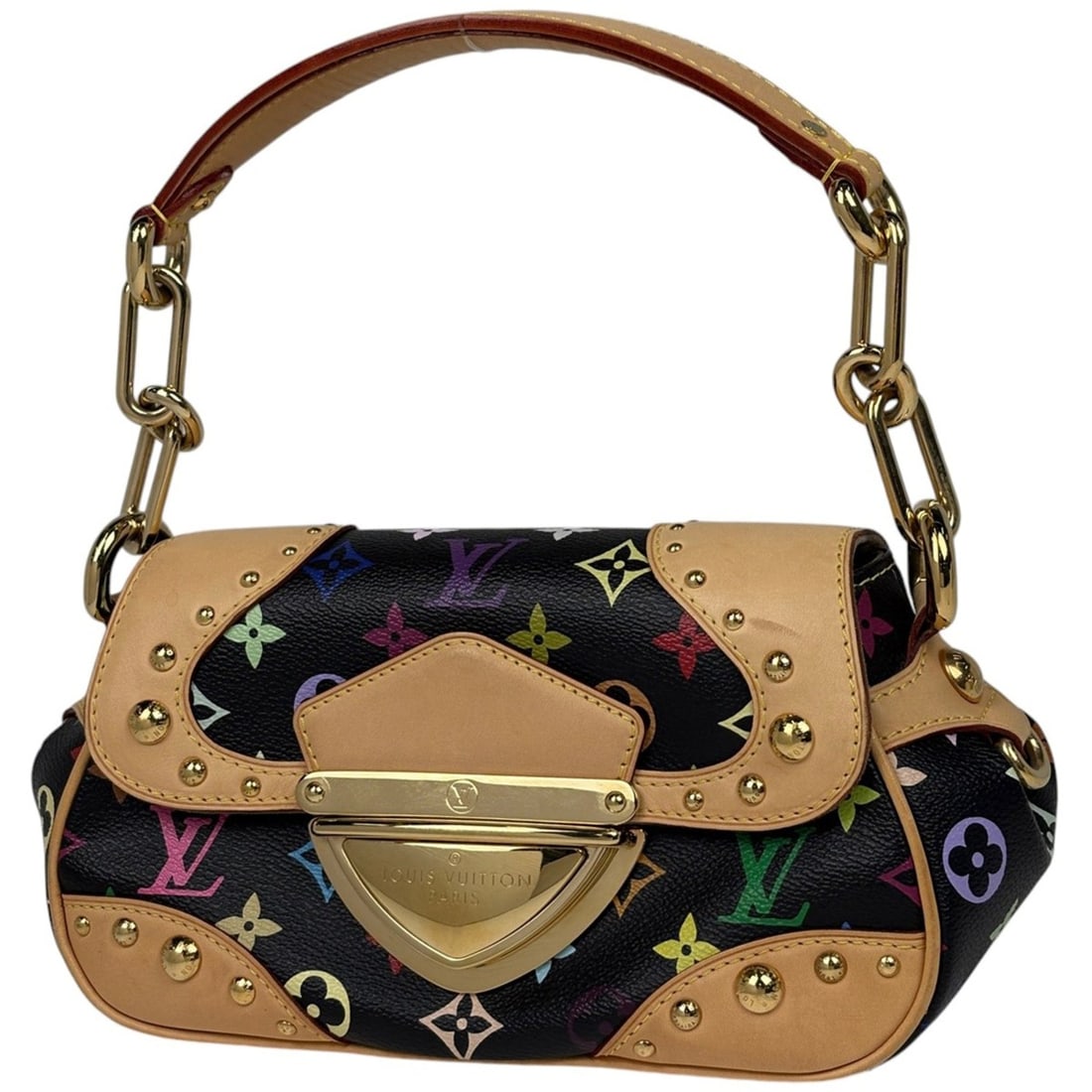 Louis Vuitton Marilyn Handbag, Monogram Multicolore, Noir (Black), M40128, Women's, Shoulder Bag (1 of 12)
