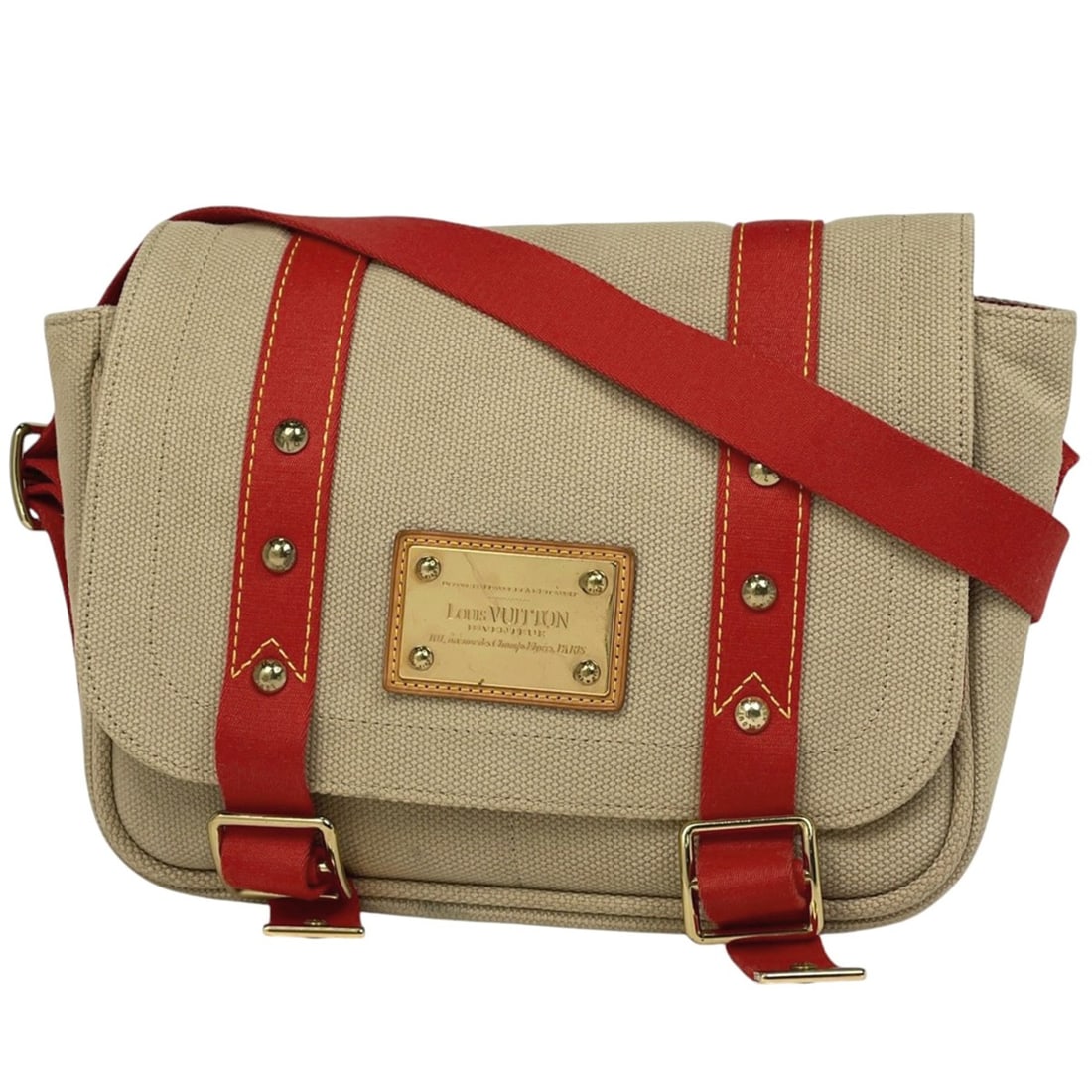 Louis Vuitton Bezas PM Crossbody Shoulder Bag, Antigua Beige, M40041, Women's (1 of 9)