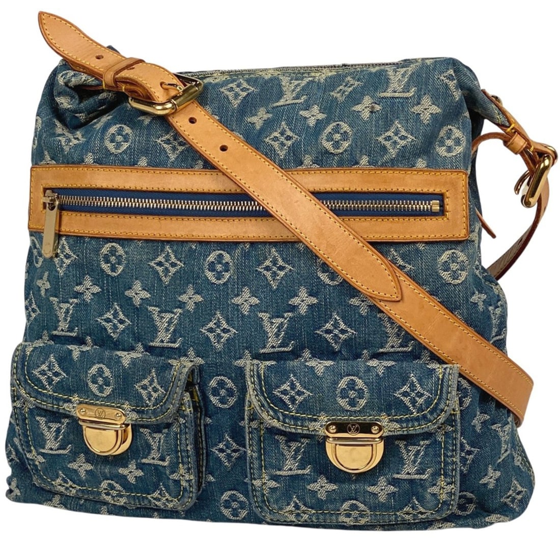 Louis Vuitton Baggy GM Crossbody Shoulder Bag in Monogram Denim, Blue, M95048, Women's: --- Catalog ---Category: SizeSize (HxWxD): 33cm x 33cm x 10cm / 12.99'' x 12.99'' x 3.93''Category: DesignType: Shoulder bagColor: Blue, MonogramGender: WomenMaterial: Monogram Denim , Leather Categor