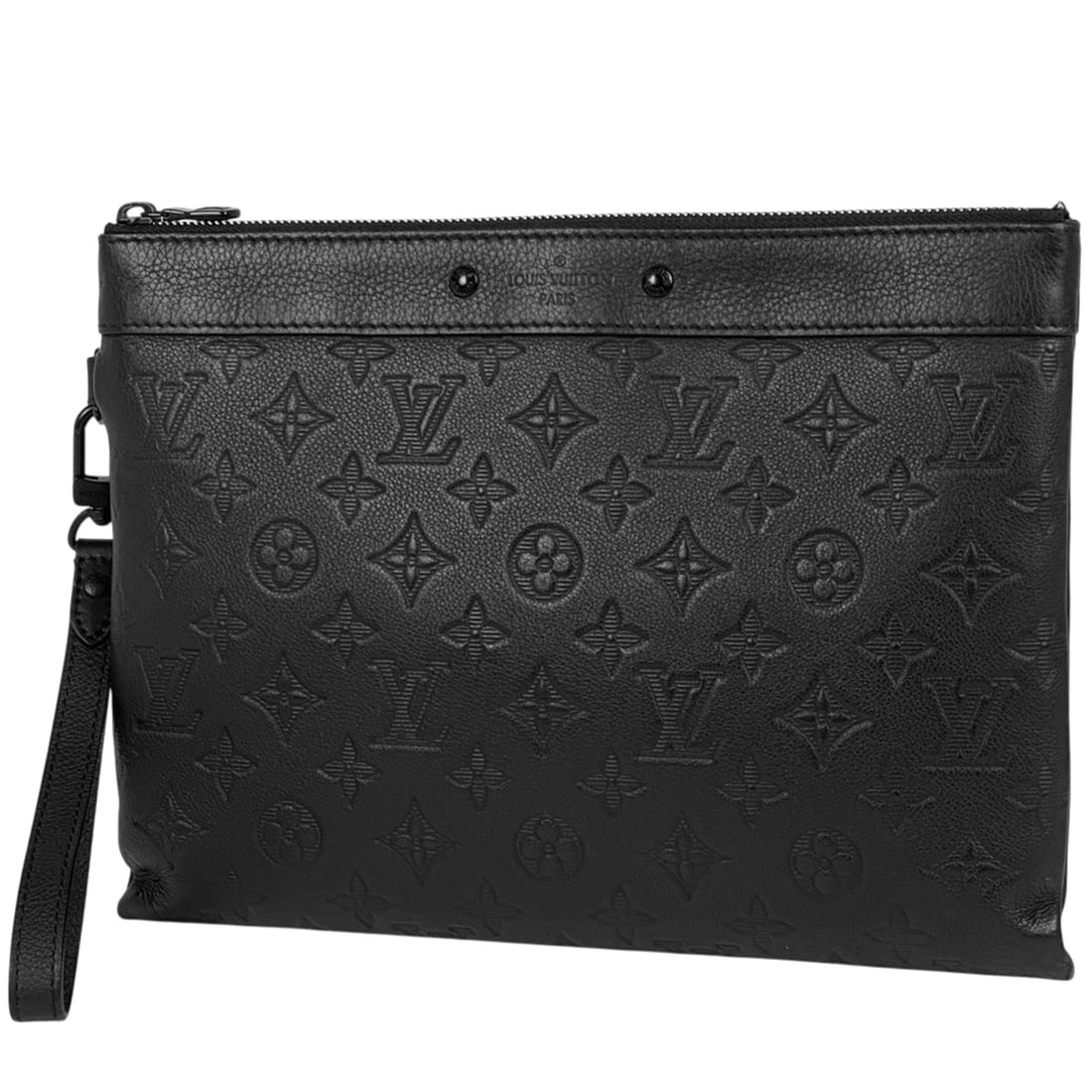 Louis Vuitton Pochette To Go Monogram Shadow Second Bag/Clutch Bag in Noir (Black) M81570 Men's (1 of 18)