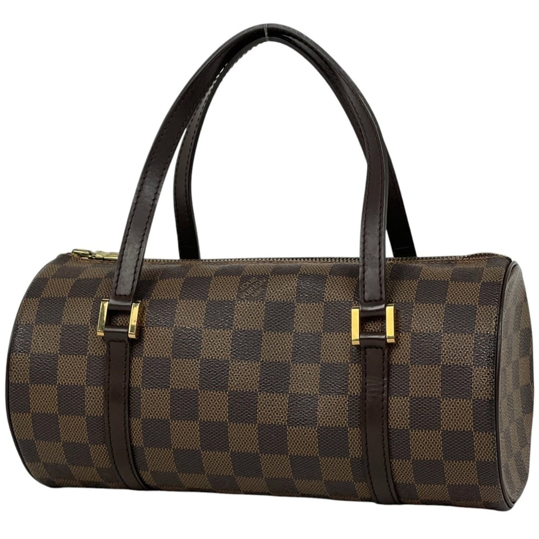 Louis Vuitton Papillon 26 Barrel Bag, Cylindrical Handbag, Damier Brown, N51304, Women's: --- Catalog ---Category: SizeSize (HxWxD): 14cm x 26cm x 14cm / 5.51'' x 10.23'' x 5.51''Category: DesignType: HandbagColor: Brown, Damier CanvasGender: WomenMaterial: Monogram , Leather Category: Gen