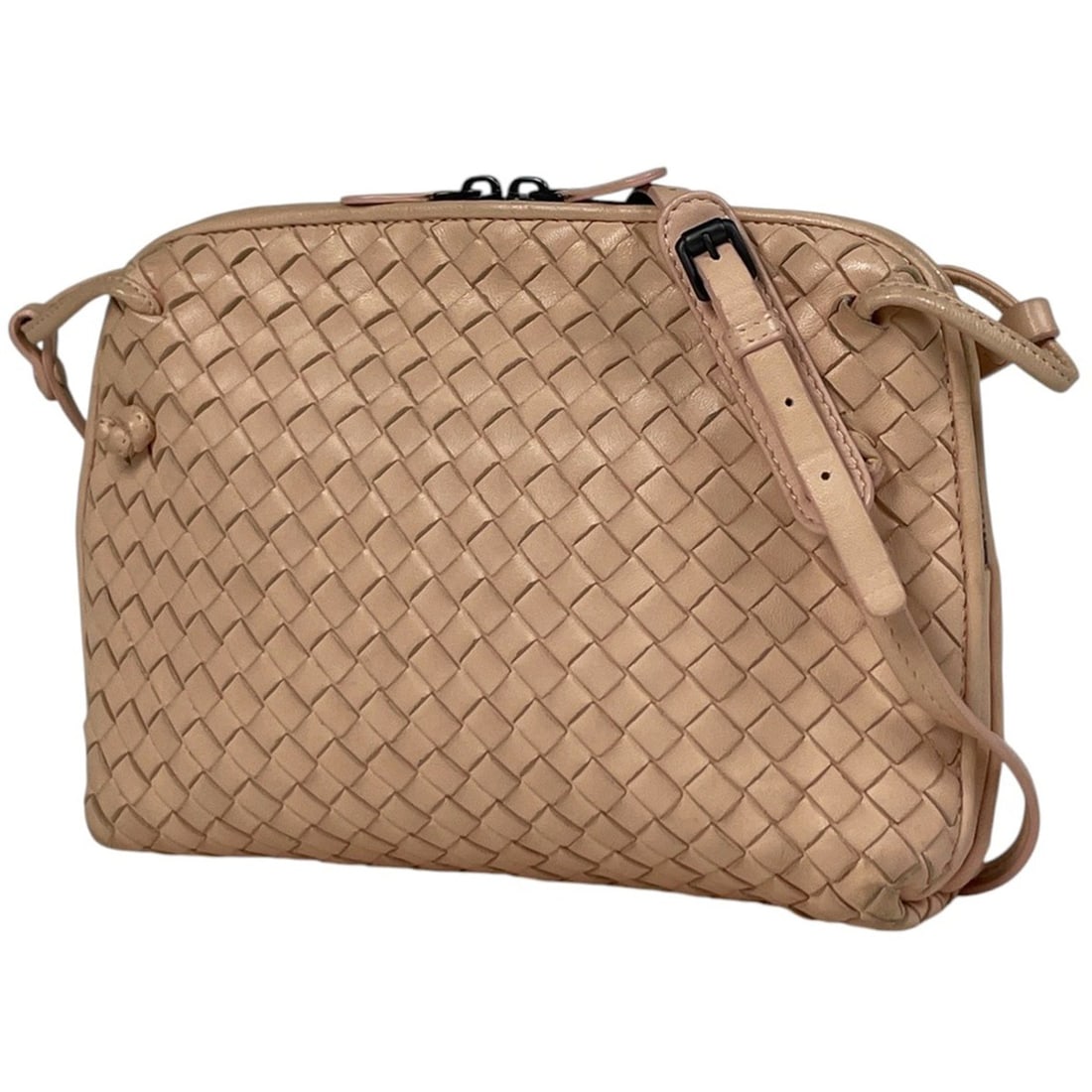 Bottega Veneta Intrecciato Shoulder Bag, Crossbody Nappa Leather, Pink, Women's (1 of 8)