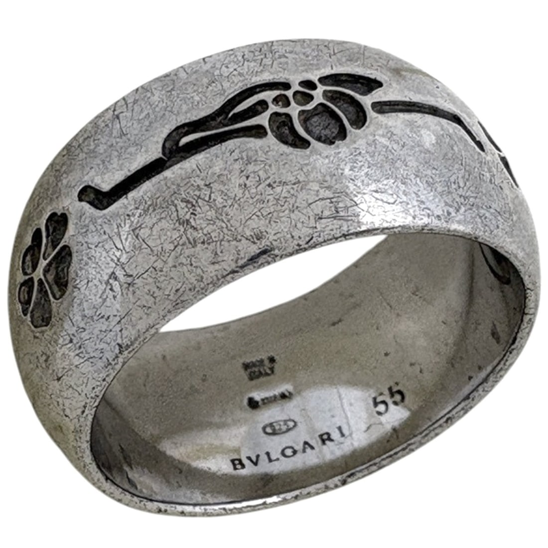 Bvlgari BVLGARI logo ring, 925 silver, for men: --- Catalog ---Category: SizeUS Size: 7.5Brand Size: 55Category: DesignType: Band ringColor: SilverGender: MenMaterial: Silver 925Category: GeneralBrand: Bvlgari--- Item List ---Section: ConditionRank
