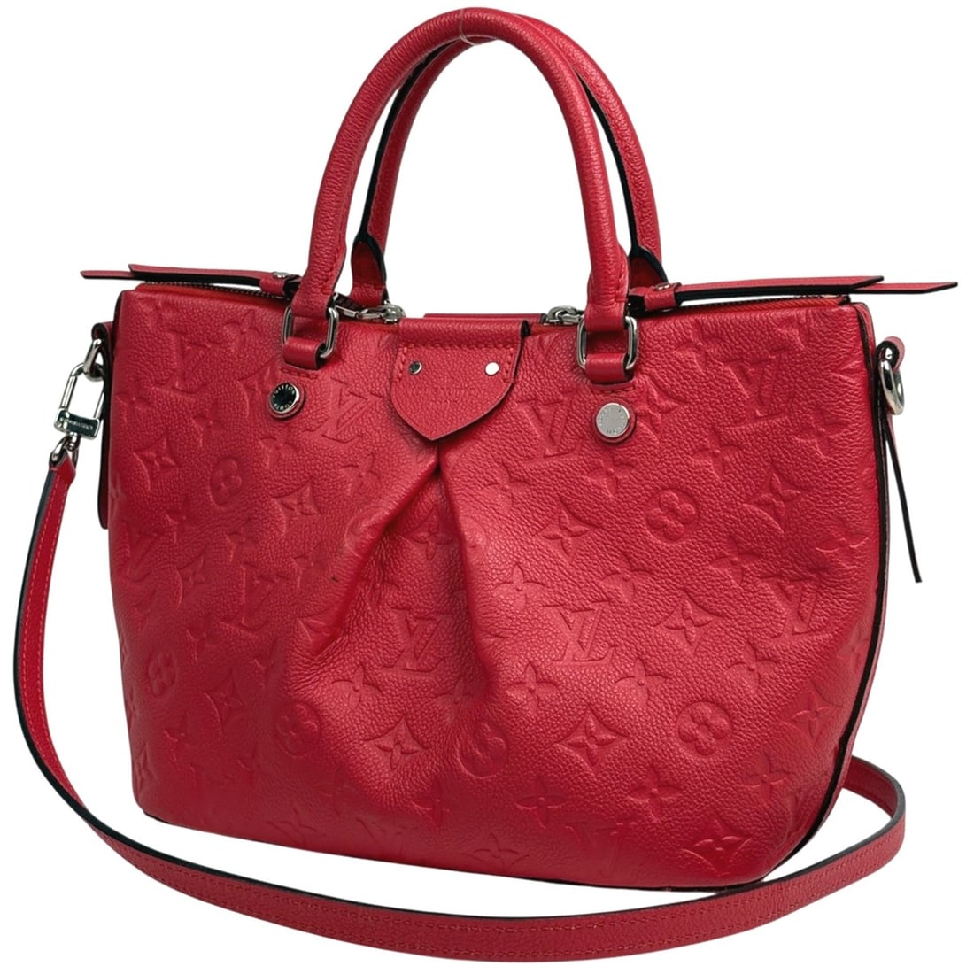 Louis Vuitton Mazarine PM 2-Way Shoulder Bag/Handbag Monogram Empreinte Cerise (Red) M50638 Women's: --- Catalog ---Category: SizeSize (HxWxD): 21cm x 25.5cm x 12.5cm / 8.26'' x 10.03'' x 4.92''Category: DesignType: Handbag, Shoulder bagColor: Cerise, Red colorGender: WomenMaterial: Monogram Empreint