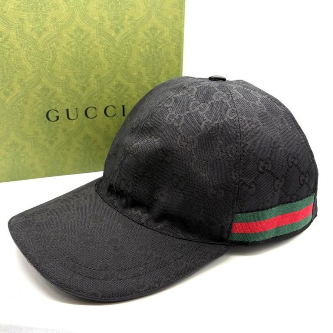 Gucci GG Canvas Sherry Cap 200035 Black #M 58 (1 of 11)