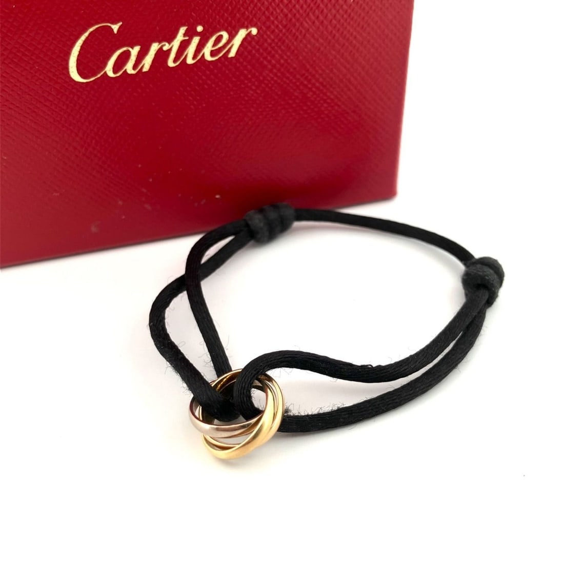 Cartier Trinity Cord Bracelet, 750 Yellow Gold, White and PG, 3 Colors, CRB6016700, 18K Gold (1 of 15)
