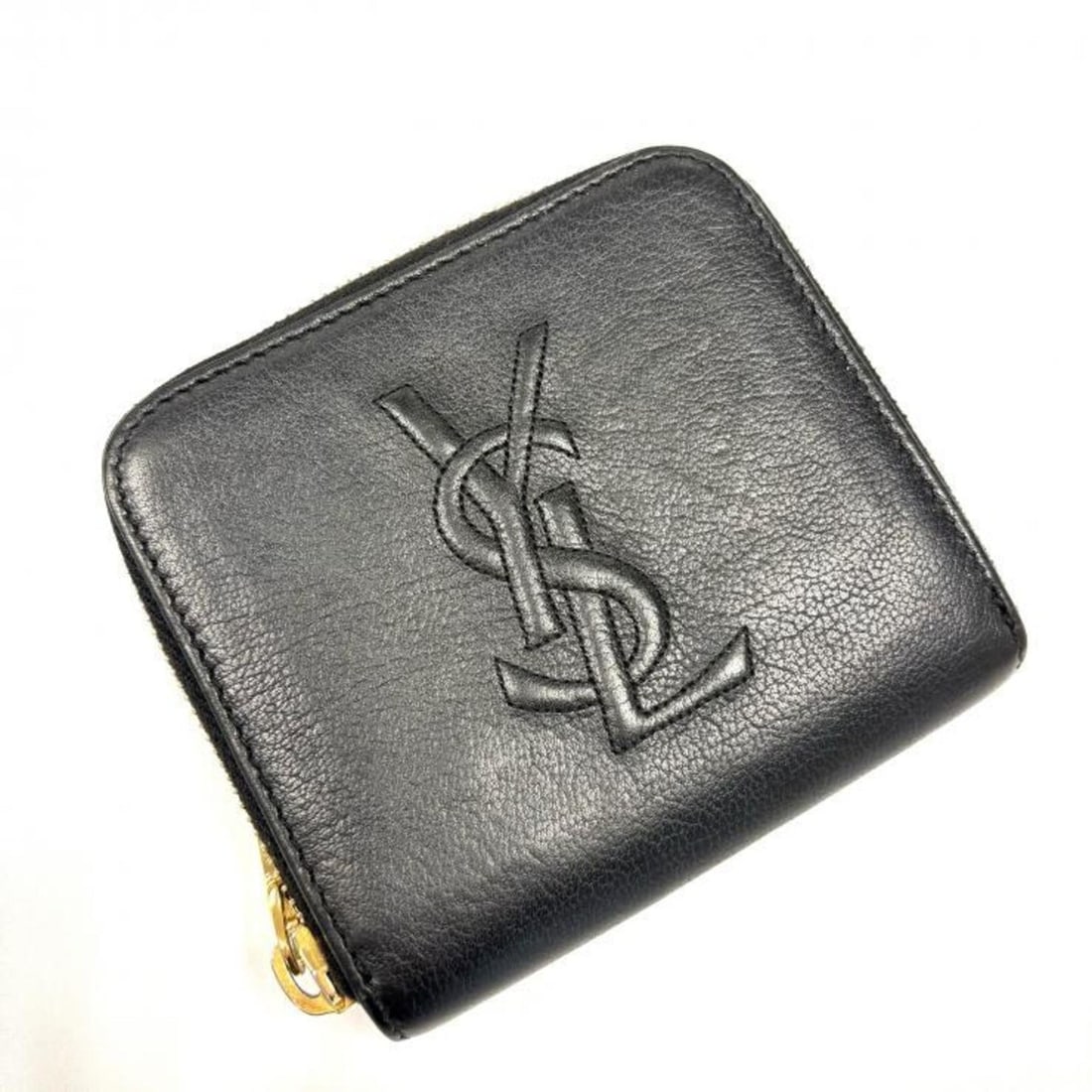 Yves Saint Laurent Compact Wallet in Black Calfskin. YSL Bifold Wallet. (1 of 10)