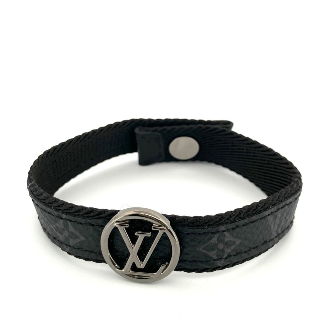 Louis Vuitton Monogram Eclipse LV Circle Bracelet M6549 Black (1 of 9)