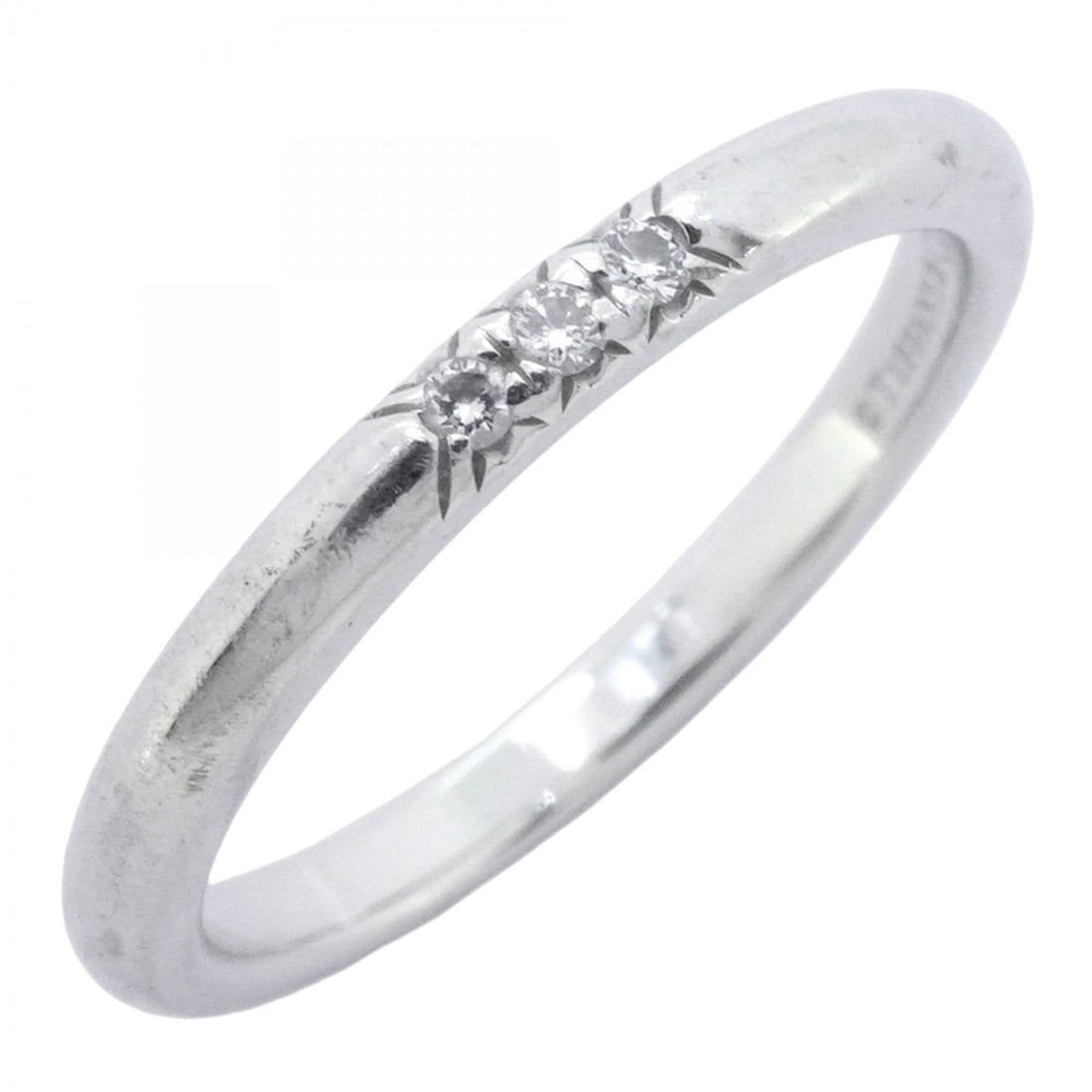 Tiffany Forever 3PD Pt950 Platinum Diamond Ring, Size 7.5, Women's: --- Catalog ---Category: SizeJP Size: 7.5US Size: 4Category: DesignType: Band ringStone: DiamondGender: WomenMaterial: Platinum 950Category: GeneralBrand: Tiffany--- Item List ---Section: ConditionRan