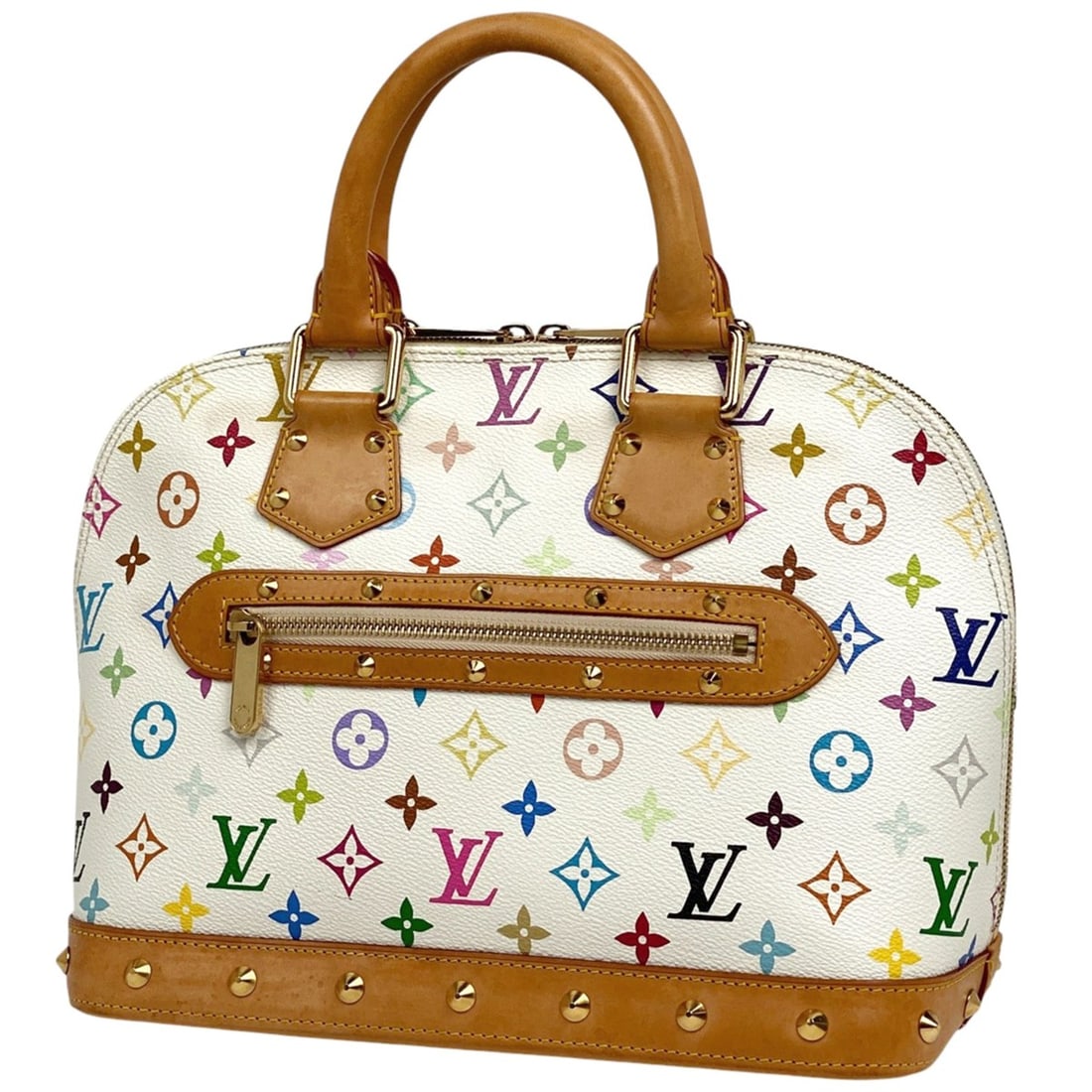 Louis Vuitton Alma Monogram Multicolore Handbag in Blanc (White) M92647 Women's (1 of 15)