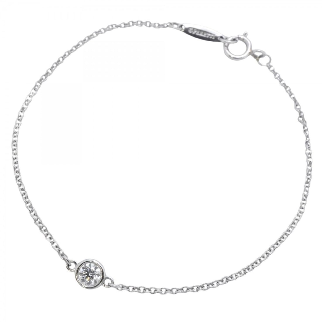 Tiffany Bracelet By the Yard 1PD Pt950 Platinum Diamond Women's (1 of 8)