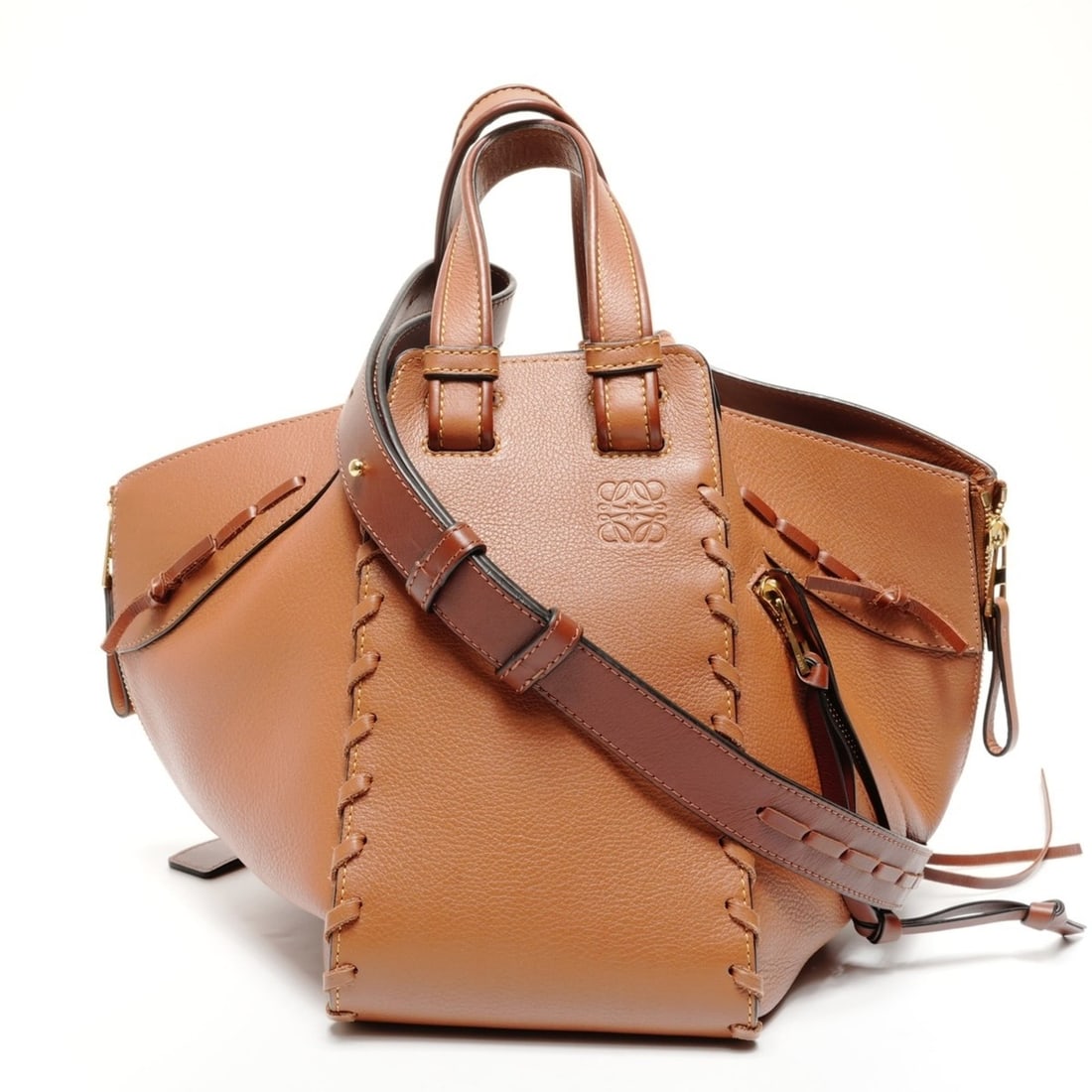 LOEWE Hammock Small Leather 2-Way Shoulder Bag, Brown (1 of 12)