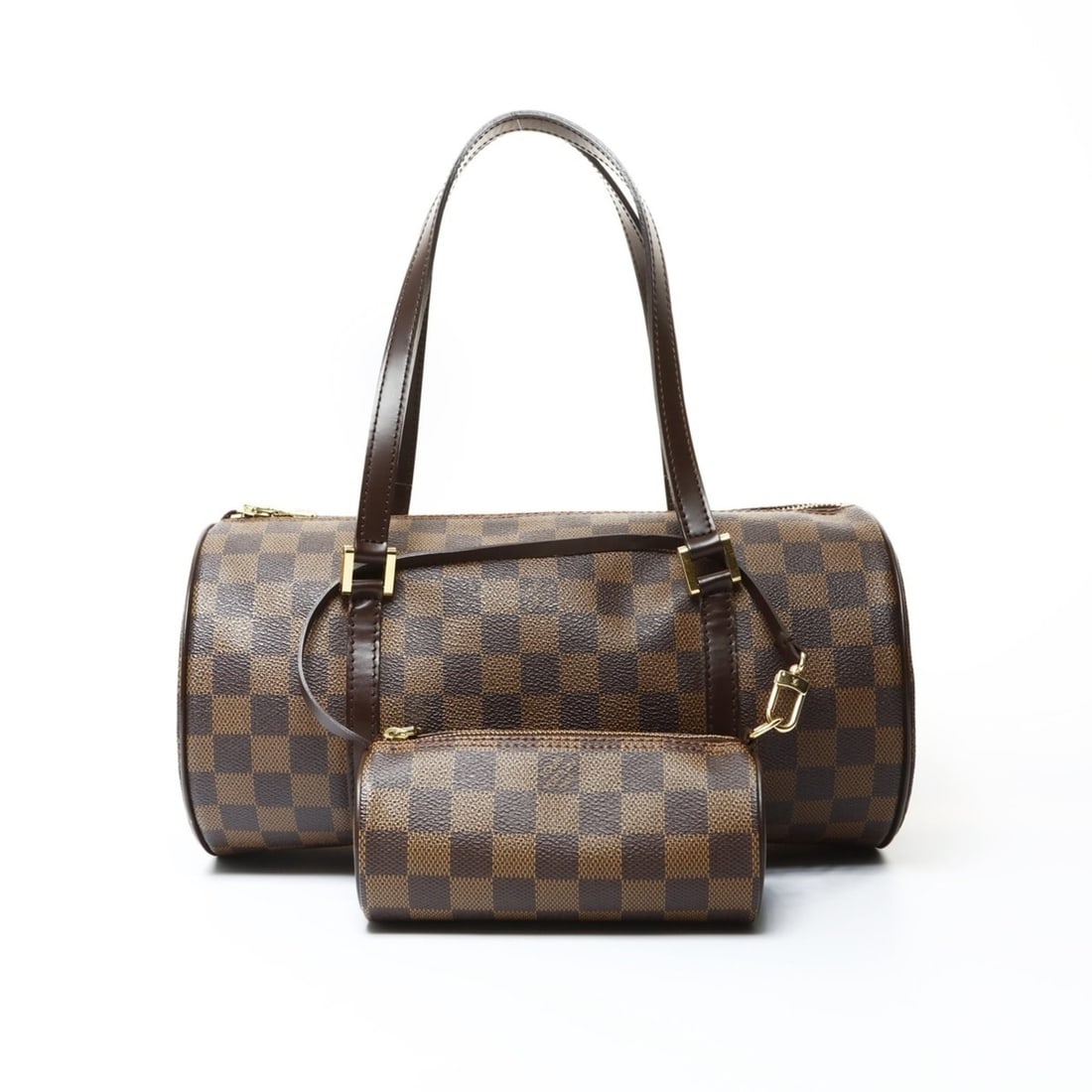Louis Vuitton Damier Papillon 30 Shoulder Bag with Pouch, Brown, Made in 2005: --- Catalog ---Category: SizeSize (HxWxD): 15cm x 15cm x 30.5cm / 5.9'' x 5.9'' x 12''Category: DesignType: Shoulder bagColor: BrownGender: WomenMaterial: Damier Canvas Category: GeneralBrand: Louis V