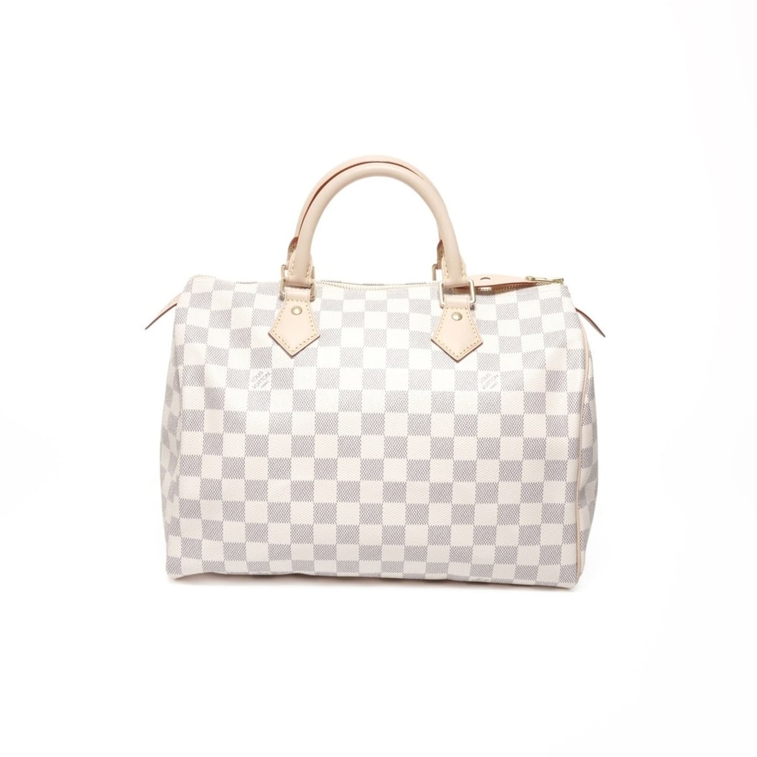 Louis Vuitton Damier Azur Speedy 30 Handbag in White: --- Catalog ---Category: SizeSize (HxWxD): 20cm x 30cm x 17cm / 7.87'' x 11.81'' x 6.69''Category: DesignType: HandbagColor: WhiteGender: WomenMaterial: Damier Azur Category: GeneralBrand: Louis Vuitt