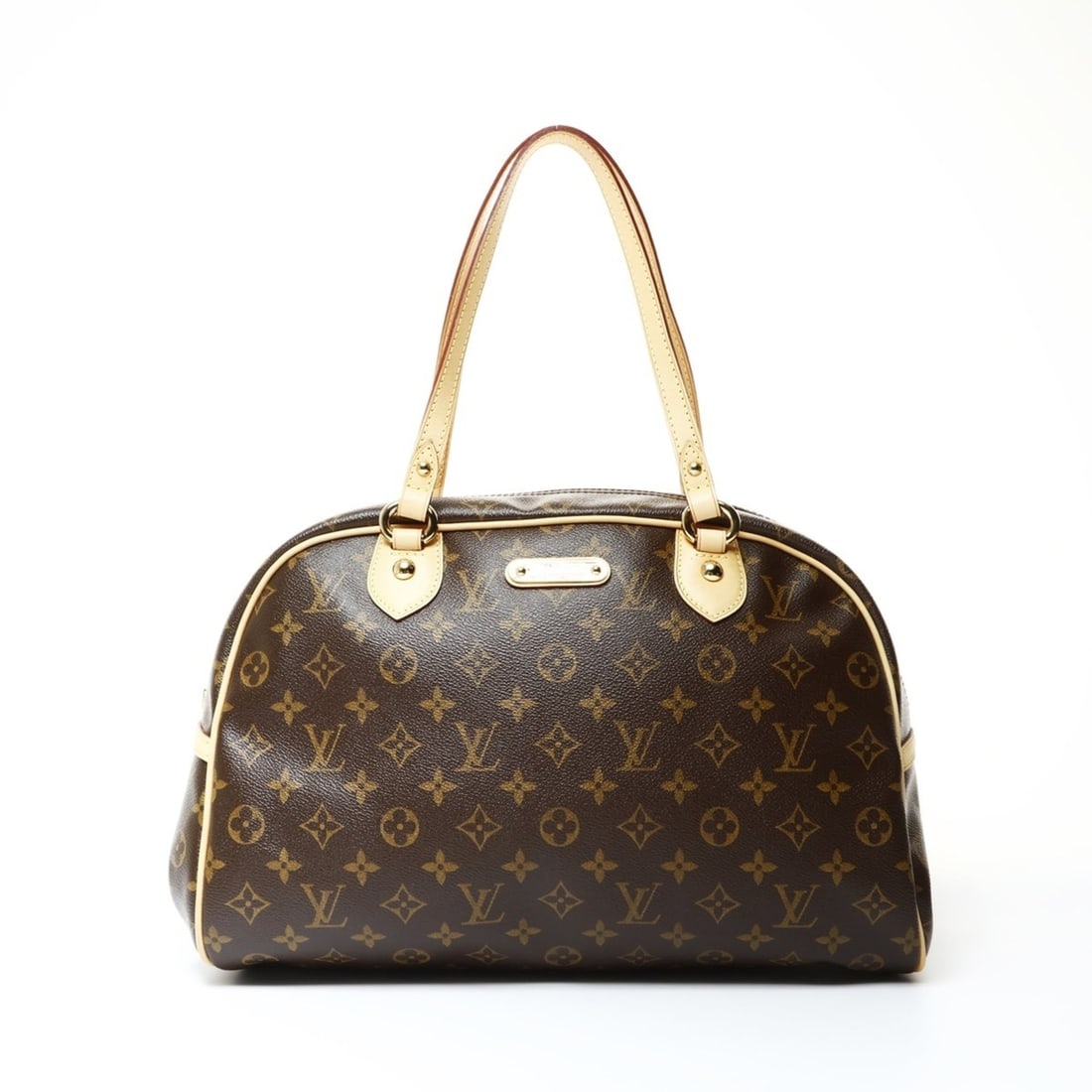 Louis Vuitton Montorgueil GM Boston Bag, Monogram, 2007, Brown, Shoulder Bag: --- Catalog ---Category: SizeSize (HxWxD): 26cm x 37.5cm x 18cm / 10.23'' x 14.76'' x 7.08''Strap Length: 50cm / 19.68''Category: DesignType: Boston bag, Shoulder bagColor: BrownGender: WomenMaterial: