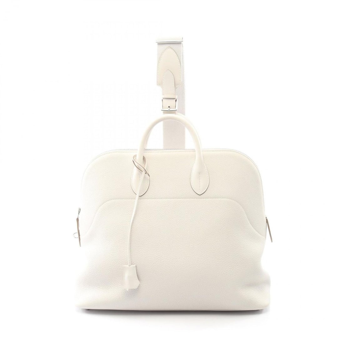 Hermes Bolide Ados handbag, leather Togo, women's, white (1 of 9)