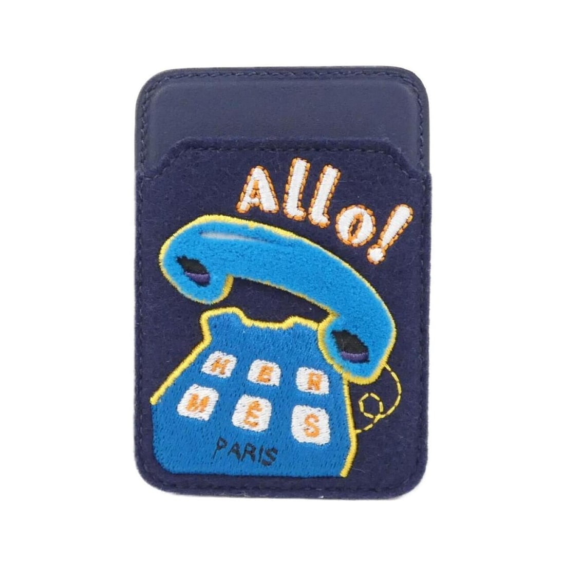 Hermes Hermès ALLO! MagSafe 0003201 Business Card Holder/Card Case: --- Catalog ---Category: DesignType: Card caseColor: Blue, NavyGender: Women,MenMaterial: Swift leather Category: GeneralMPN: 0003201Brand: HermesCategory: Physical PropertiesSize (HxWxD): 9.5cm x 6.5
