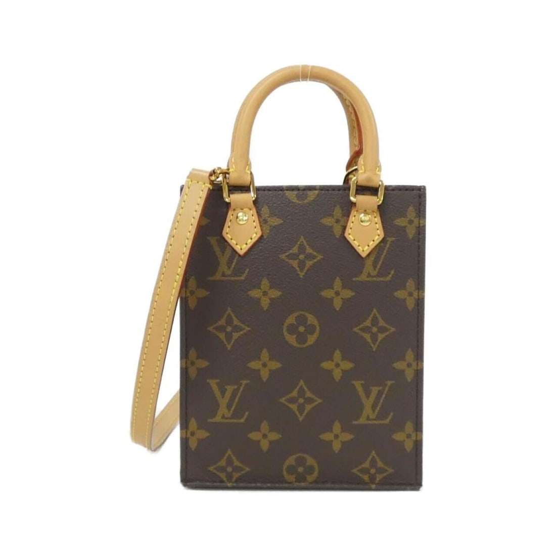Louis Vuitton Monogram Petite Sac Plat M81295 Handbag: --- Catalog ---Category: SizeSize (HxWxD): 17cm x 14cm x 5cm / 6.69'' x 5.51'' x 1.96''Category: DesignType: HandbagColor: MarronGender: WomenMaterial: Coated canvas Hardware Color: GoldCategory: Gene