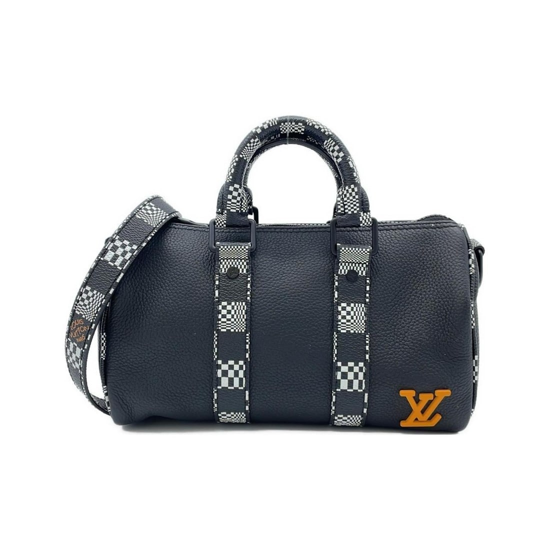 Louis Vuitton Damier Distorted City Keepall XS M80202 Shoulder Bag: --- Catalog ---Category: SizeSize (HxWxD): 14cm x 21cm x 9cm / 5.51'' x 8.26'' x 3.54''Category: DesignType: Shoulder bagColor: BlackGender: Men,WomenMaterial: Leather Leather/Fur Type: Calf leatherCa