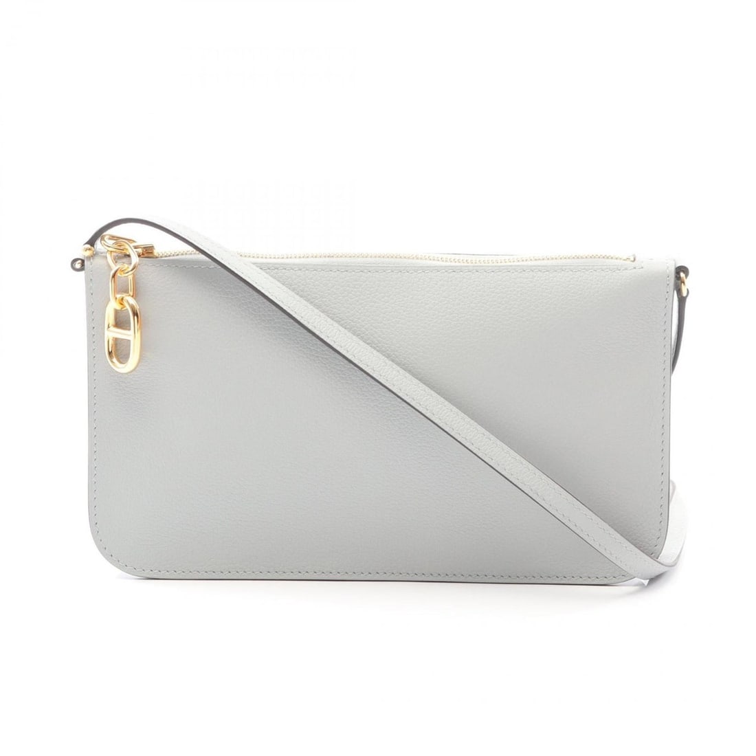 Hermes Hermès Zip Ango To Go Chaine d'Ancre Shoulder Bag, Leather, Evercolor, Women's, Blue: --- Catalog ---Category: SizeSize (HxWxD): 12cm x 21cm x 5cm / 4.72'' x 8.26'' x 1.96''Category: DesignType: Shoulder bagColor: BlueGender: WomenMaterial: Leather Hardware Color: GoldCategory: General