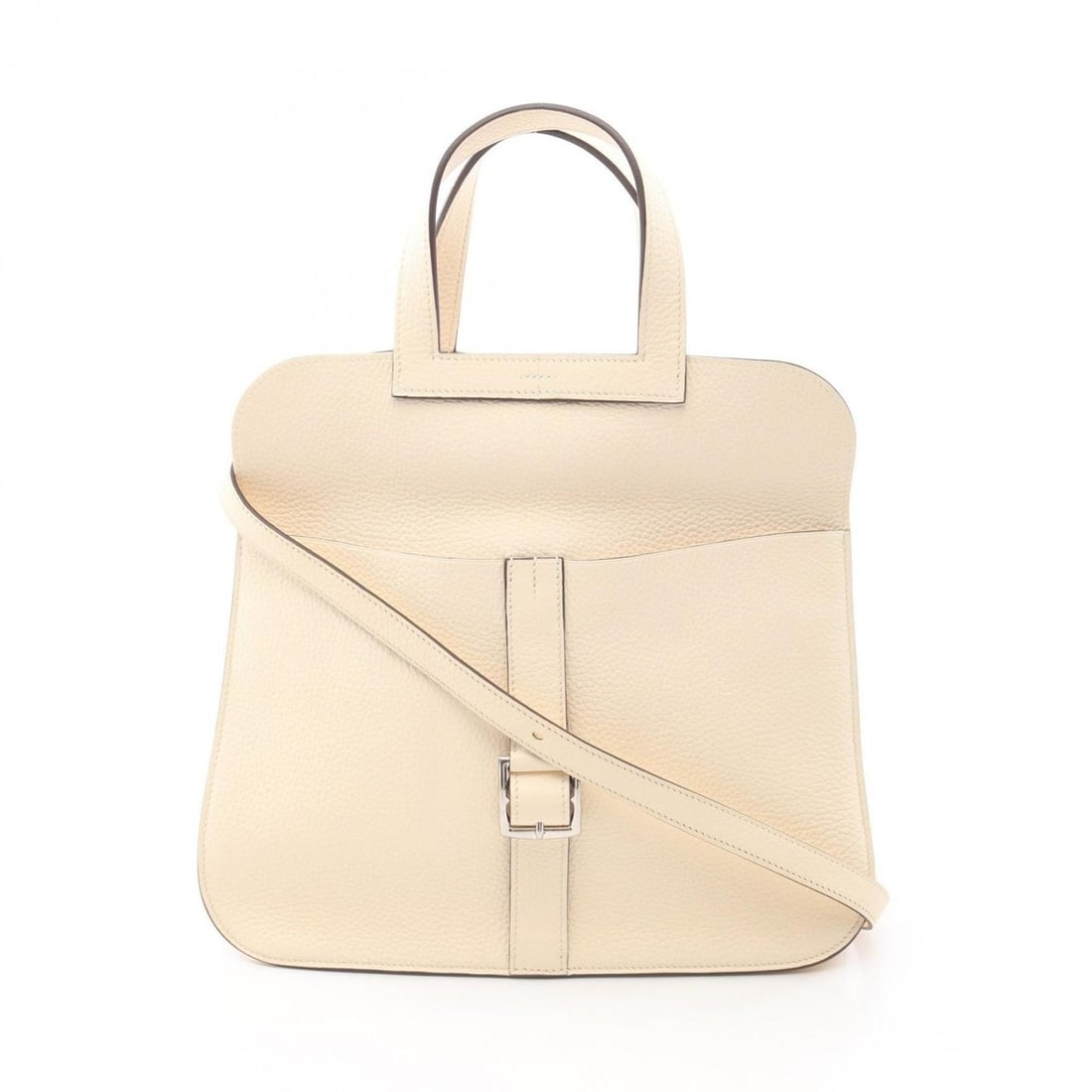 Hermes Hermès Arzan 31 handbag, made of Taurillon Clemence leather, ivory, for women. (1 of 12)