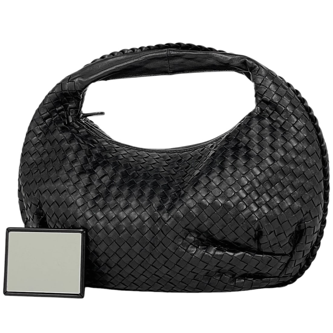 Bottega Veneta Intrecciato Shoulder Bag Hobo Leather Black Women's: --- Catalog ---Category: SizeSize (HxWxD): 22cm x 30cm x 12cm / 8.66'' x 11.81'' x 4.72''Category: DesignType: Shoulder bagColor: BlackGender: WomenMaterial: Intrecciato Inner Pocket: Zipper pocket 1,