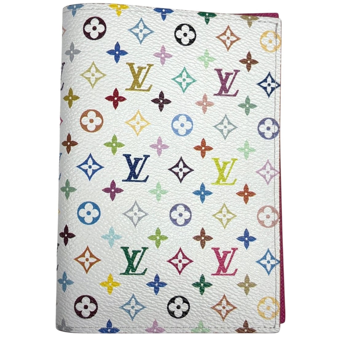 Louis Vuitton Couverture Passport Case LV x TM Takashi Murakami Case/Book Cover Monogram Multicolore: --- Catalog ---Category: DesignType: Passport coverColor: Blanc, Multi-color, WhiteGender: WomenMaterial: Monogram Multicolore Inner Pocket: Card holder 4, Open pocket 3Category: GeneralBrand: Louis V