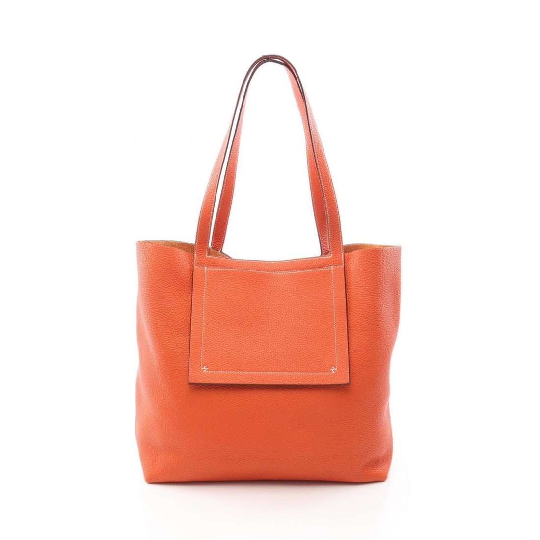 Hermes Hermès Cabas Serie 46 Tote Bag in Taurillon Clemence Leather, Orange, for Women: --- Catalog ---Category: SizeSize (HxWxD): 34cm x 36cm x 14cm / 13.38'' x 14.17'' x 5.51''Category: DesignType: Tote bagColor: OrangeGender: WomenMaterial: Taurillon clemence leather , Leather Categor