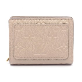 Louis Vuitton Portefeuille Claire Bifold Wallet, Leather, Monogram Empreinte, Women's, Beige, M80152